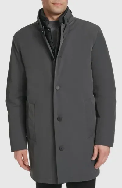 Cole Haan 3-in-1 Water Resistant Rain Coat In Black