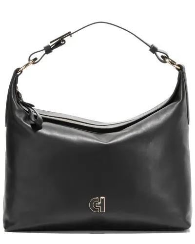 Cole Haan Kamila Leather Hobo Bag In Black