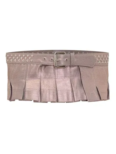 Collina Strada Pleated Belt In Pink