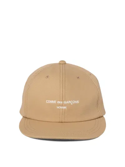 Comme Des Garçons Homme Deux Trucker Hat With Embroidery Hats In Beige