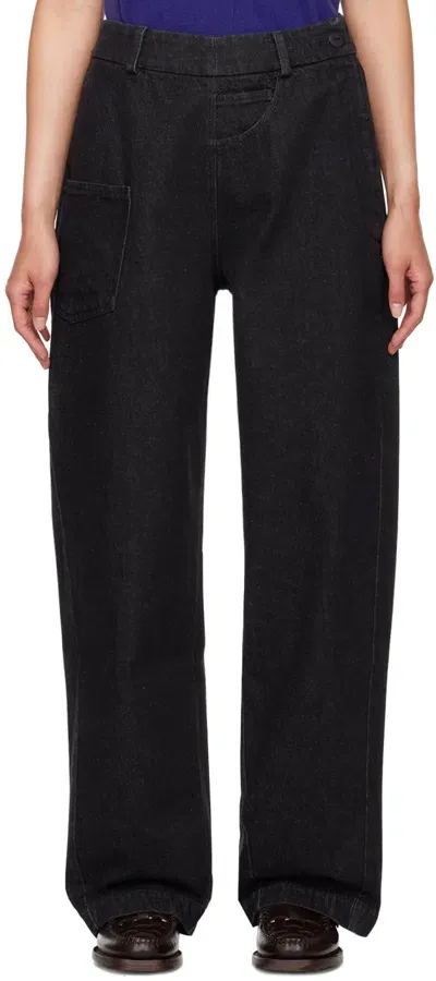 Cordera Black Twist Jeans In Blck