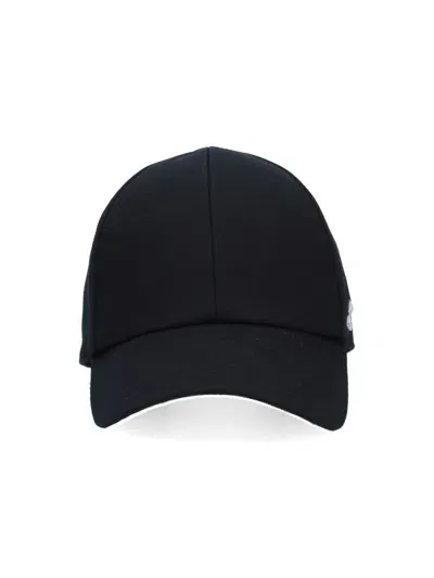 Courrèges Logo Baseball Cap In Black  