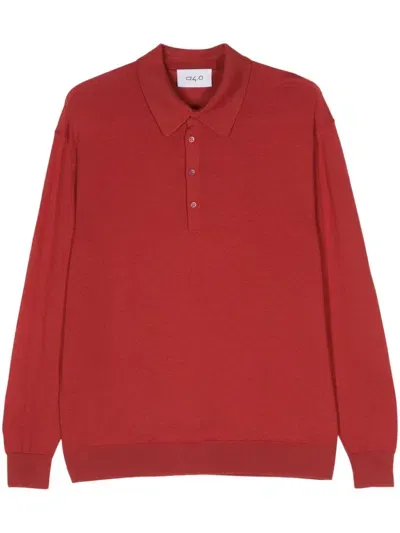 D4.0 Wool Polo Shirt In Red