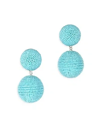 Deepa By Deepa Gurnani Nica Beaded Drop Earrings In Turquoise