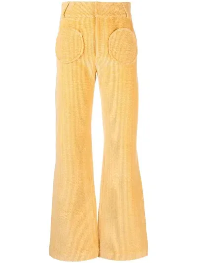 D'estree Yoshitomo Corduroy Trousers In Yellow