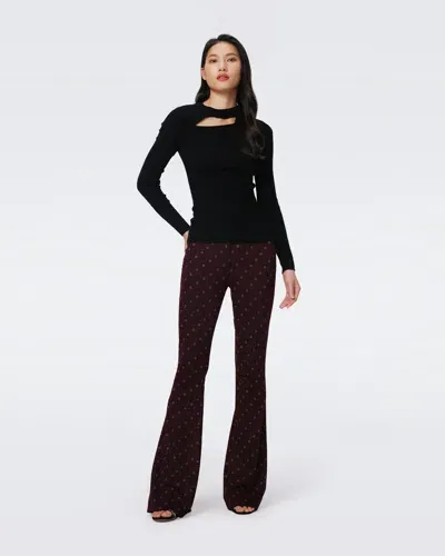 Diane Von Furstenberg Greg Jacquard Pants By  In Size 12 In Black