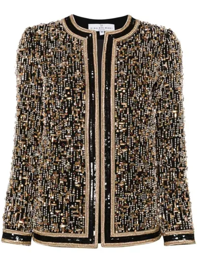 Dina Melwani Crystal-embellished Jacket In Black