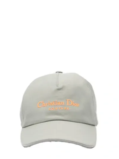 Dior Homme Logo Embroidered Couture Cap In Grey