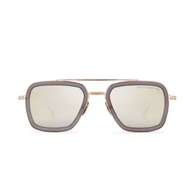 Dita Square Frame Sunglasses In Matte Grey Crystal 12k