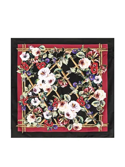 Dolce & Gabbana Floral Scarf In Red