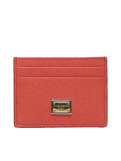 Dolce & Gabbana Wallets In Coral Red