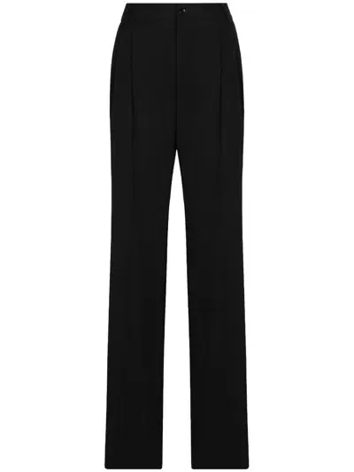 Dolce & Gabbana Wool Trousers In Black