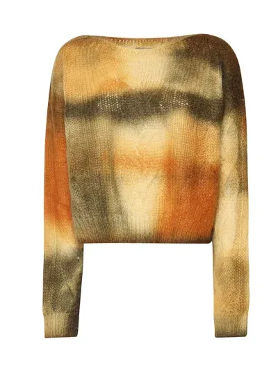 Dondup Wool Blend Sweater In Orange