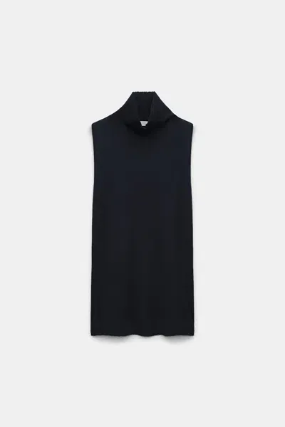 Dorothee Schumacher Wool-cashmere Sleeveless Turtleneck In Black