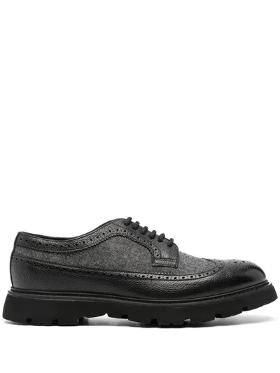 Doucal's Panelled Brogues In Black