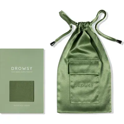 Drowsy Sleep Co . Silk  Carry Pouch In Pistachio