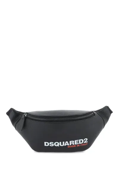 Dsquared2 Bob Leather Belt Bag In Black