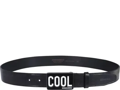 Dsquared2 Cool Logo Buckle Belt In Nero