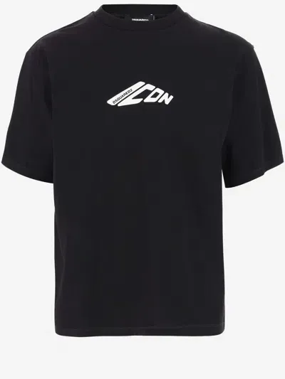 Dsquared2 Loose Fit Icon Logo T-shirt In Black