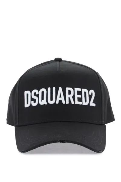 Dsquared2 Embroidered Baseball Cap In White