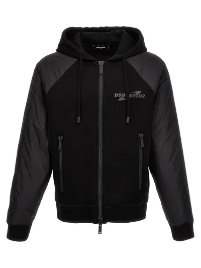 Dsquared2 Ibra Cool Raglan Hoodie In Black