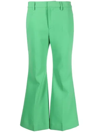 Dsquared2 Kick-flare Cropped Trousers In Green