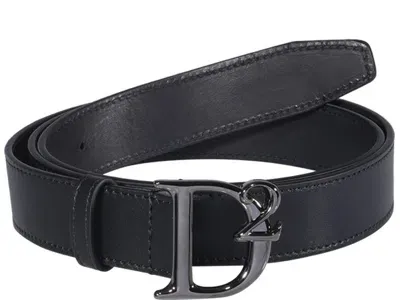 Dsquared2 Logo Plaque Buckle-fastened Belt In Nero