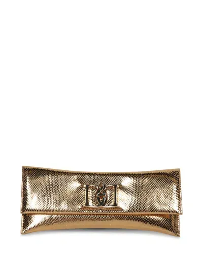 Dsquared2 Double D Plaque Clutch Bag In Gold