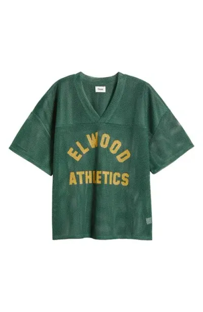 Elwood Graphic Football Jersey In Kelly Green