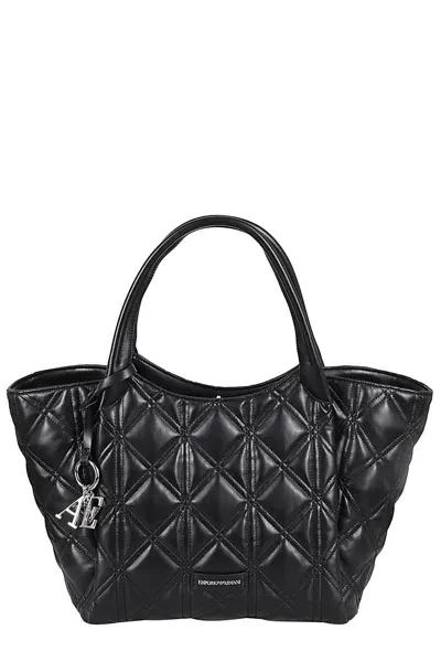 Emporio Armani Shopping Bag In Black