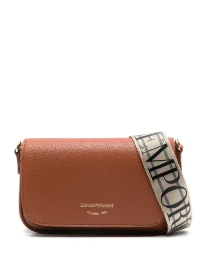 Emporio Armani Wallet On Chain In Brown