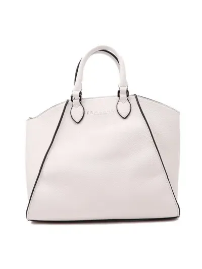 Ermanno Scervino Olga Plain Small Tote Bag In White