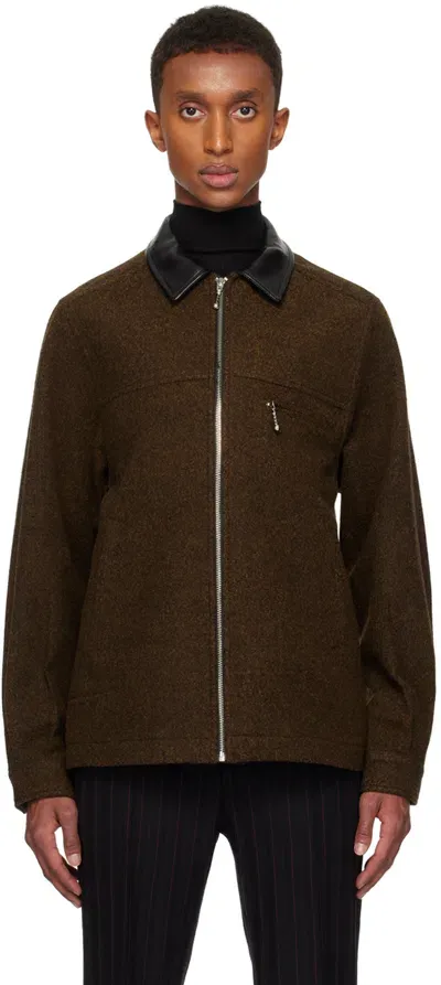 Ernest W Baker Brown Melange Utility Jacket