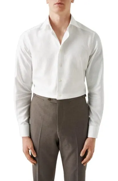 Eton Contemporary Fit Textured White Dress Shirt