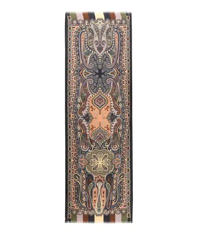 Etro Cashmere Scarf In Multicolor