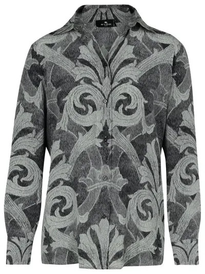 Etro Grey Silk Shirt