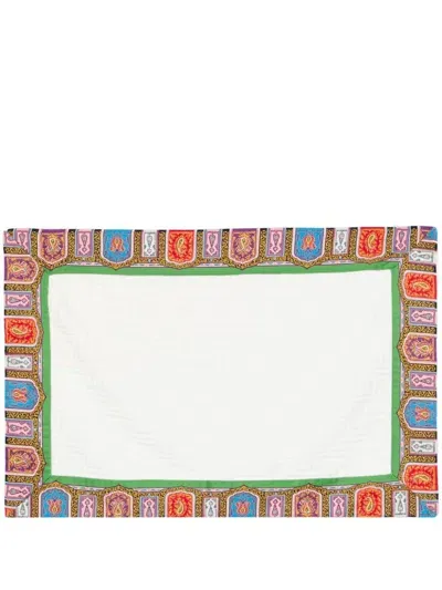 Etro Logo-flocked Batch Towel (87cm X 59cm) In White