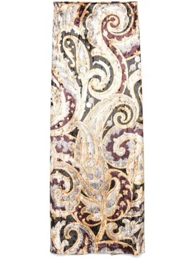 Etro Paisley-print Maxi Skirt In Multi