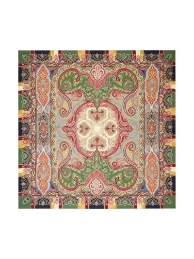 Etro Paisley Printed Gabardine Weave Scarf In Multi