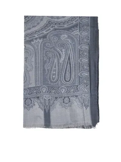 Etro Scarf In Stampa F.do Blu