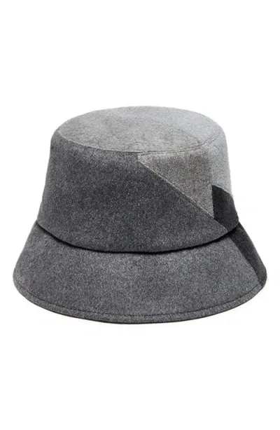 Eugenia Kim Yuki Colorblock Bucket Hat In Gray/charcoal