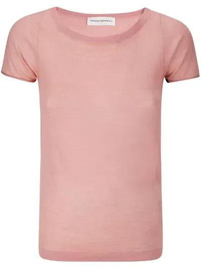 Extreme Cashmere Boat Neck T-shirt In Pink