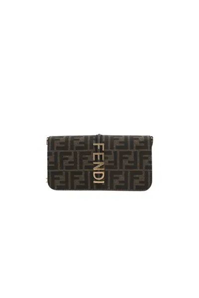 Fendi Chain Wallets In Brown