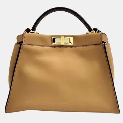 Pre-owned Fendi Peekaboo Medium Bag In Brown