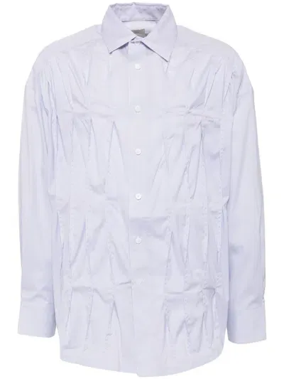 Feng Chen Wang Pleated Shirt In 白色