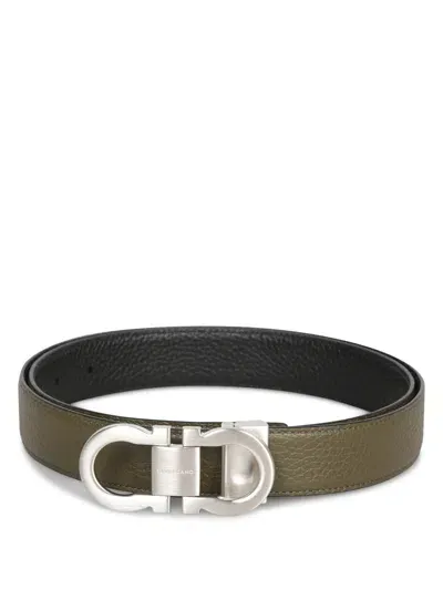 Ferragamo Double Adjust Olive Green Belt