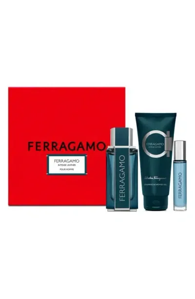 Ferragamo Intense Leather Eau De Parfum 3-piece Gift Set $159 Value In No Color