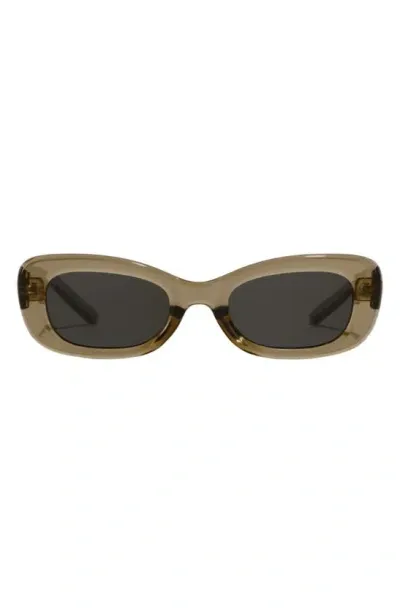 Fifth & Ninth Anya 51mm Rectangle Polarized Sunglasses In Olive Green