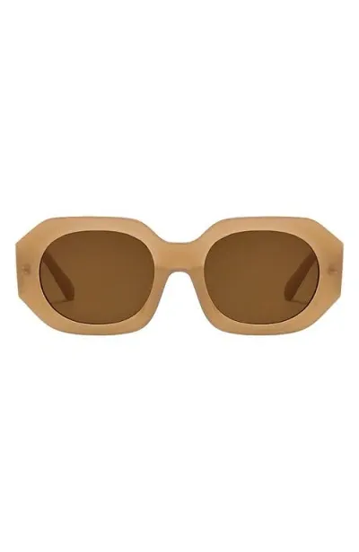 Fifth & Ninth Dixie 52mm Polarized Geometric Sunglasses In Brown