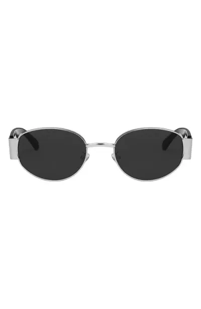 Fifth & Ninth Elliot 57mm Polarized Oval Sunglasses In Black